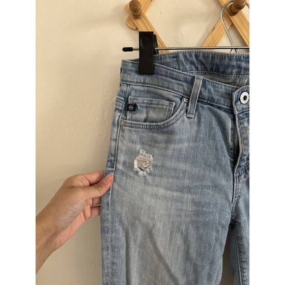 AG Adriano Goldschmied Jeans Women's 25 Low Rise Distressed Light Wash Denim - Picture 3 of 11